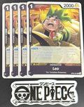 4x One Piece OP04-091 UC Leo - English - Regular - Play Set - TCG - NM/M