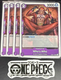 4x One Piece OP01-109 UC Who's. Who - English - Regular - Playset - TCG - NM/M