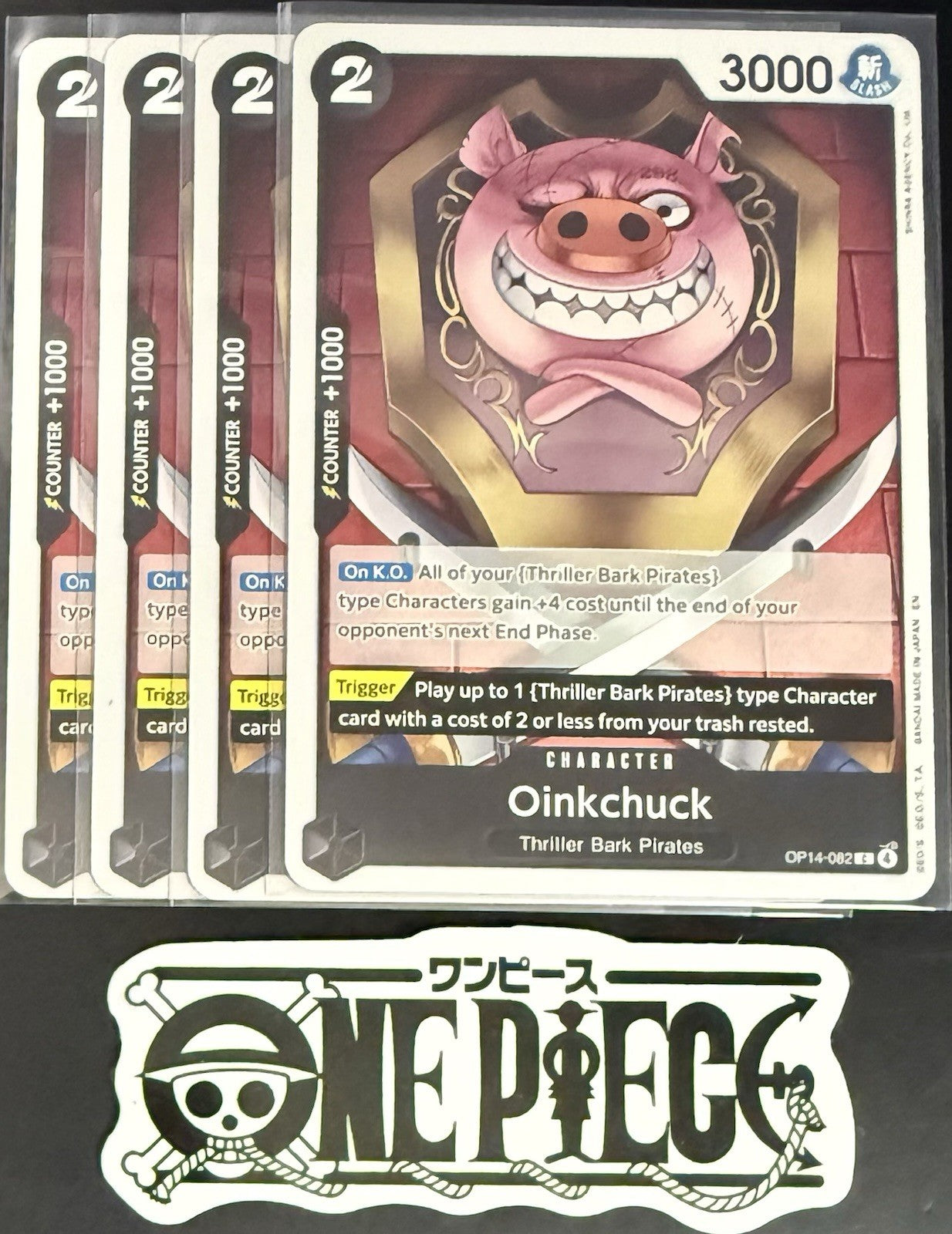 4x One Piece OP14-082 C Oinkchuck - ENG - Regular - Playset - NM/M