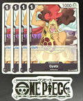 4x One Piece OP04-080 UC Gyats - English - Regular - Play Set - TCG - NM/M
