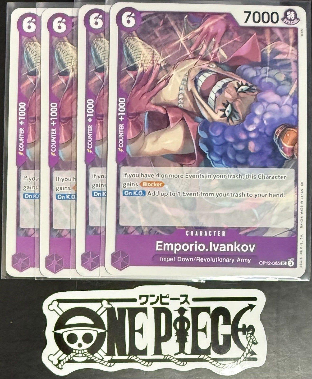 4 x One Piece OP12-065 UC Emporio.Ivankov - ENG - Regular - Playset - NM/M