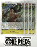 4x One Piece OP06-114 UC Wyper  - Flag Foil - English - TCG - Playset - NM/M