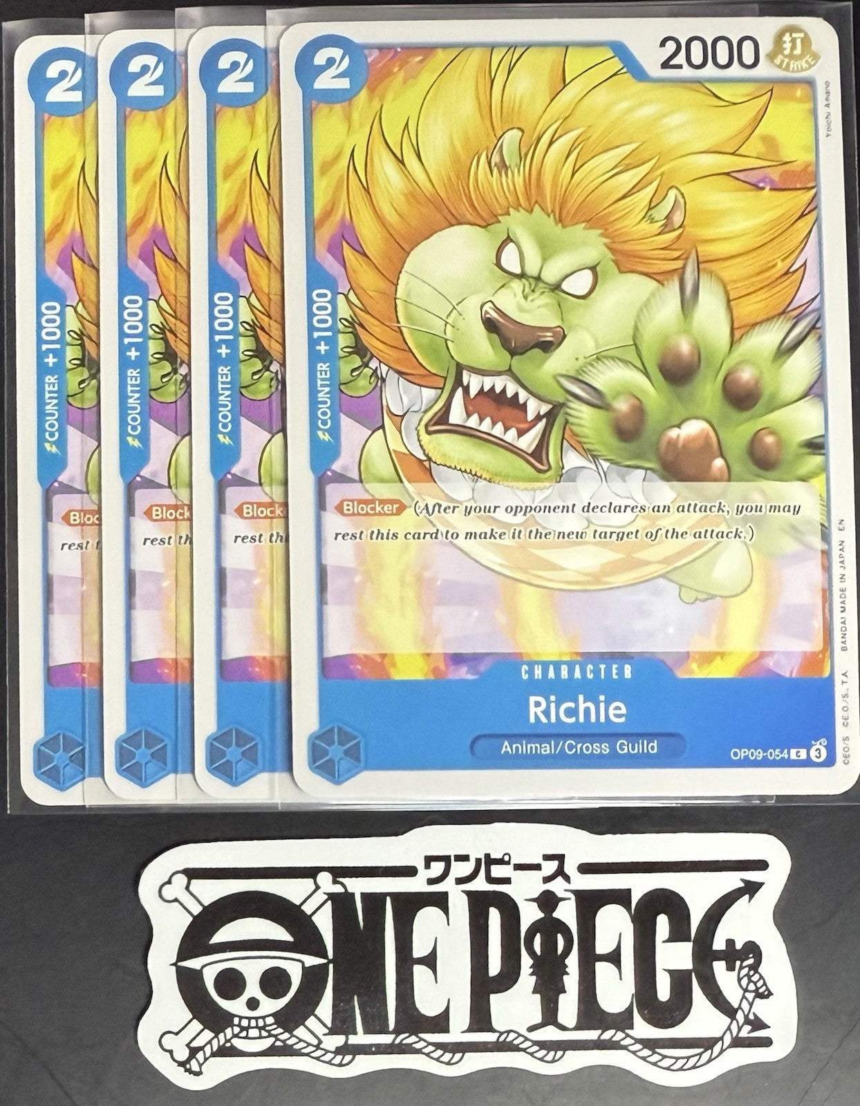 4x One Piece OP09-054 C Richie - English - Regular - Playset - TCG - NM/M
