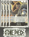 4x One Piece OP09-090 R Doc Q - ENG - Foil - Playset - TCG - NM/M