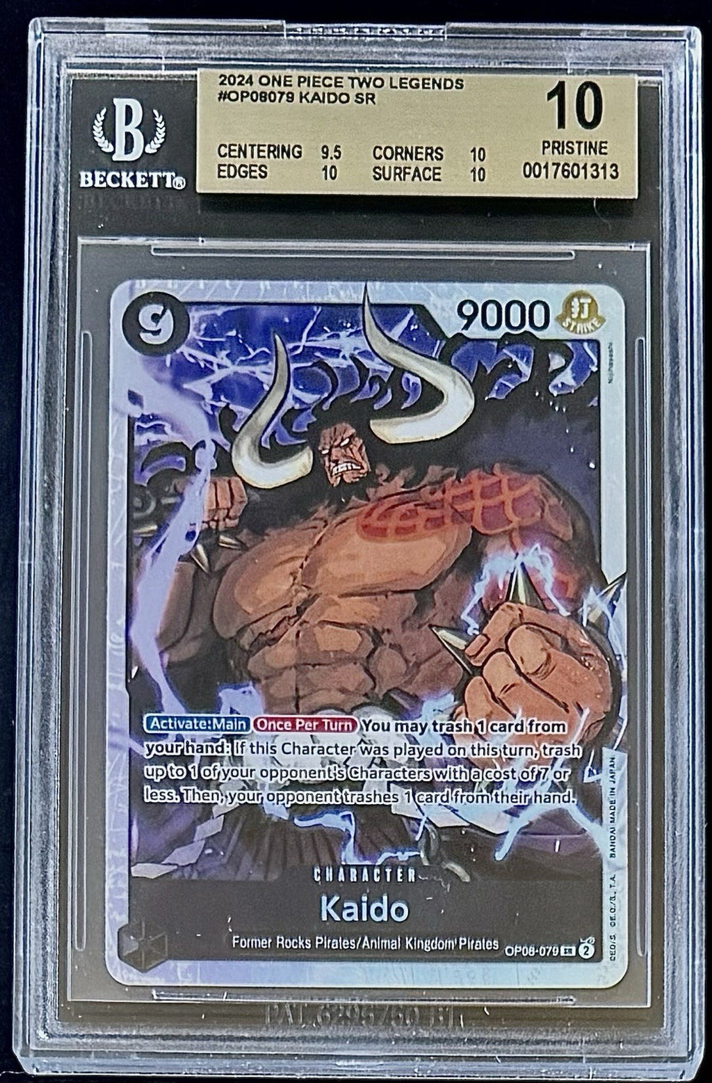 BGS 10 One Piece OP08-079 SR Kaido - English - Two Legends - Graded