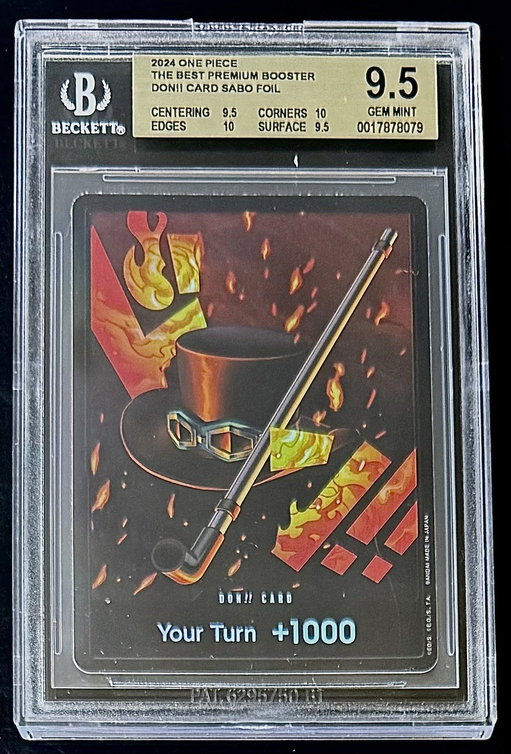 BGS 9.5 One Piece Don!! Card Sabo - English - Foil - PRB01 - Graded