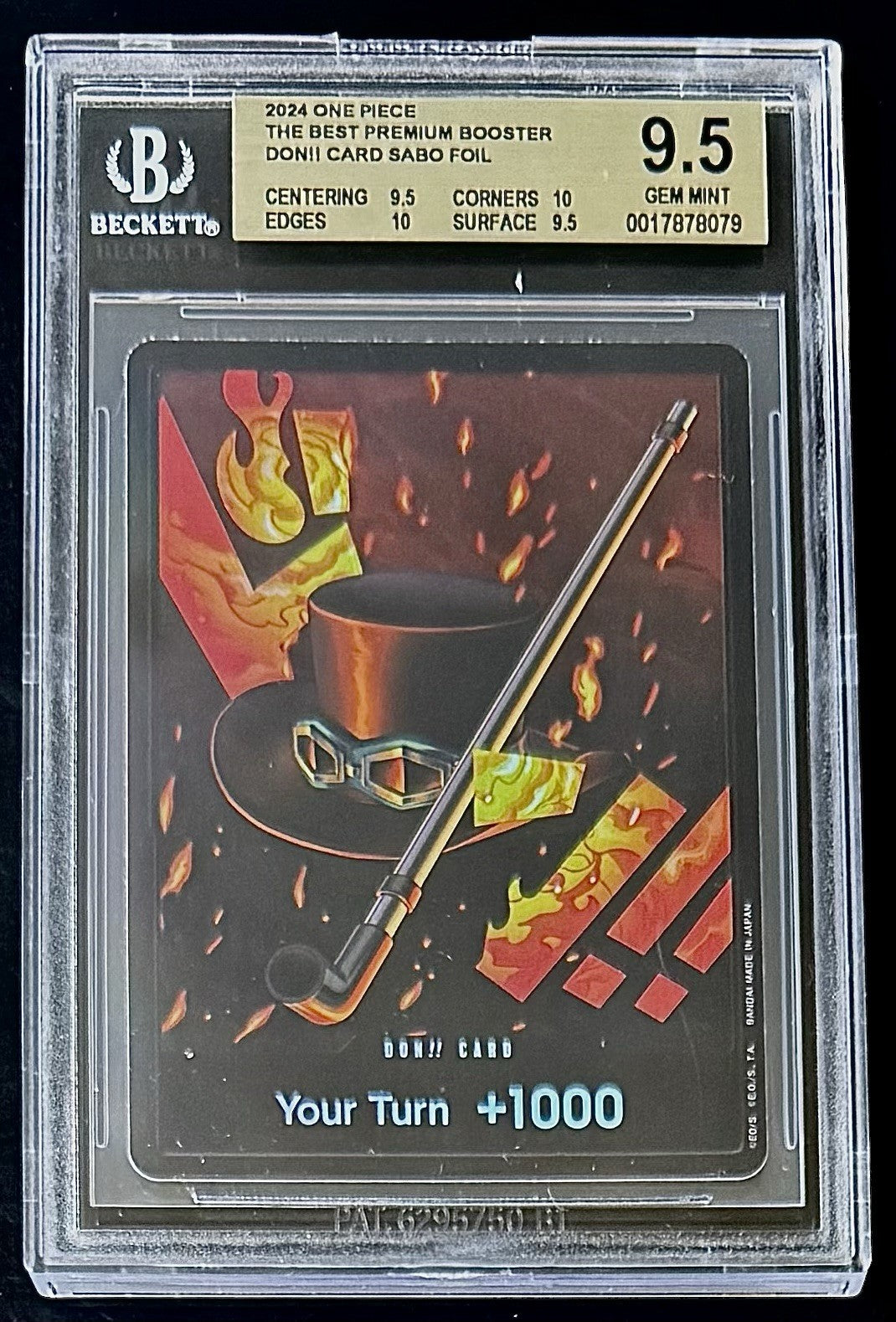 BGS 9.5 One Piece Don!! Card Sabo - English - Foil - PRB01 - Graded