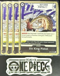 4x One Piece OP03-097 R Six King Pistol - English - Foil - Playset - TCG - NM/M