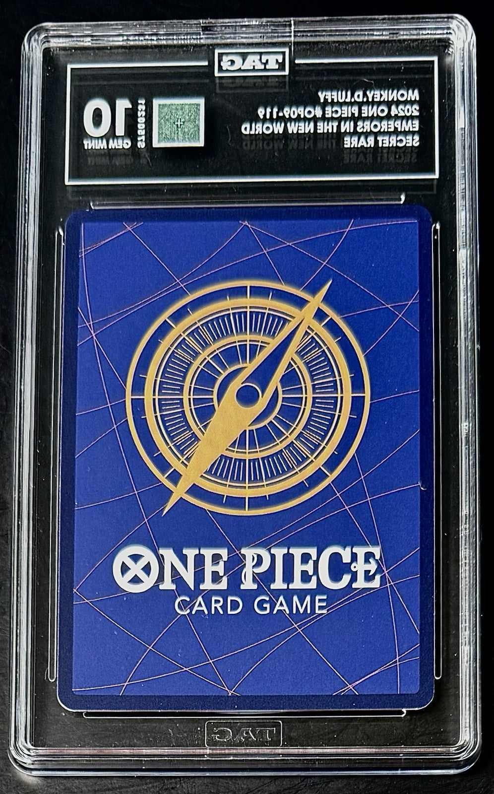 TAG 10 One Piece OP09-119 SEC Monkey.D.Luffy - EN - Foil - Graded