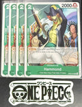 4x One Piece OP06-032 C Hammond - English - Regular - Playset - NM/M