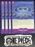 4x One Piece OP02-092 C Impel Down - English - Playset - Regular - TCG - NM/M