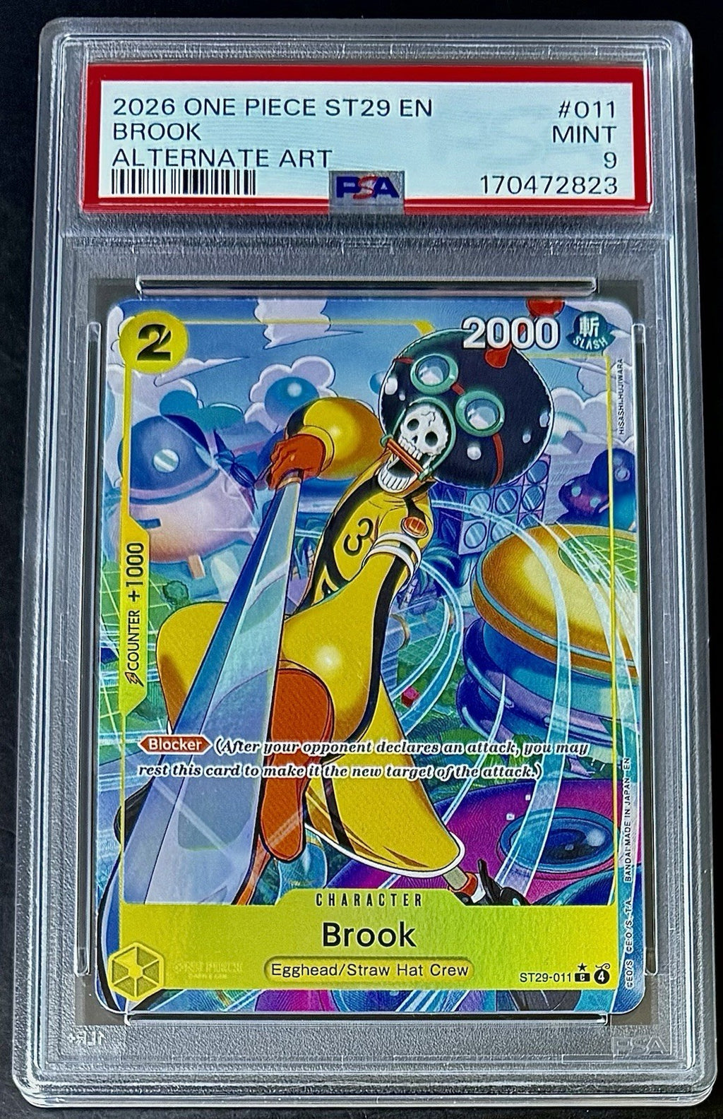 PSA 9 One Piece ST29-011 C* - Brook - Alt Art - EN - Foil - Egghead
