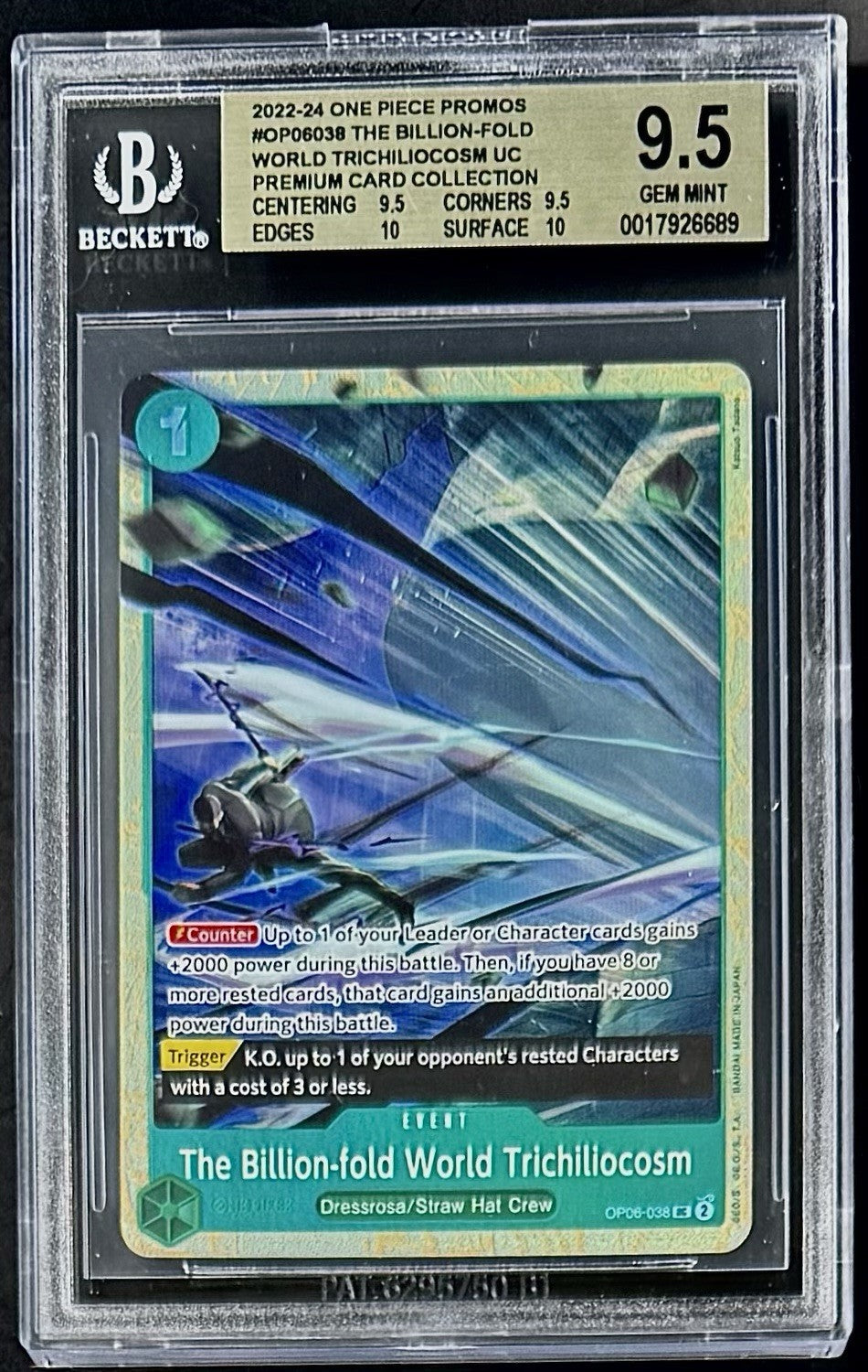 BGS 9.5 One Piece OP06-038 UC - Billion-Fold - EN - Foil - Best Selection Vol.2