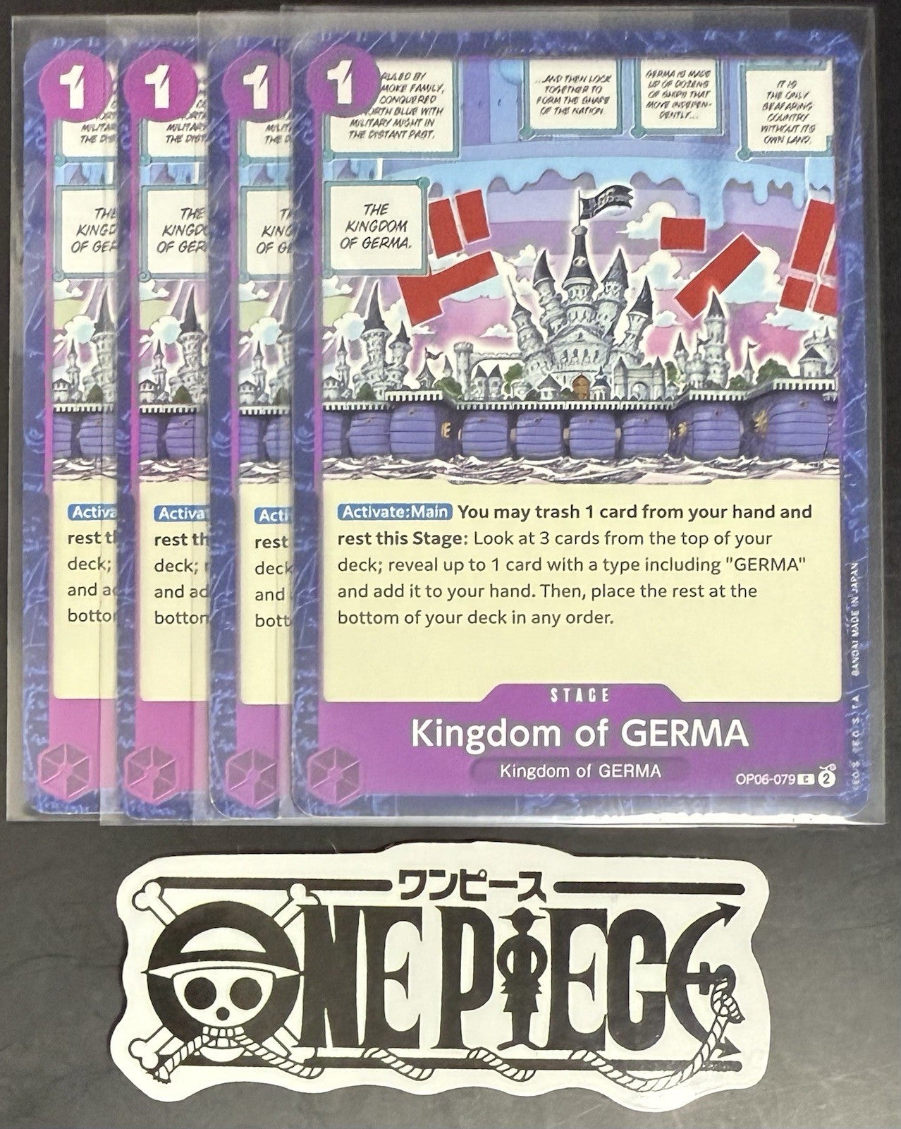 4x One Piece OP06-079 C Kingdom of GERMA - English - Regular - Playset - NM/M