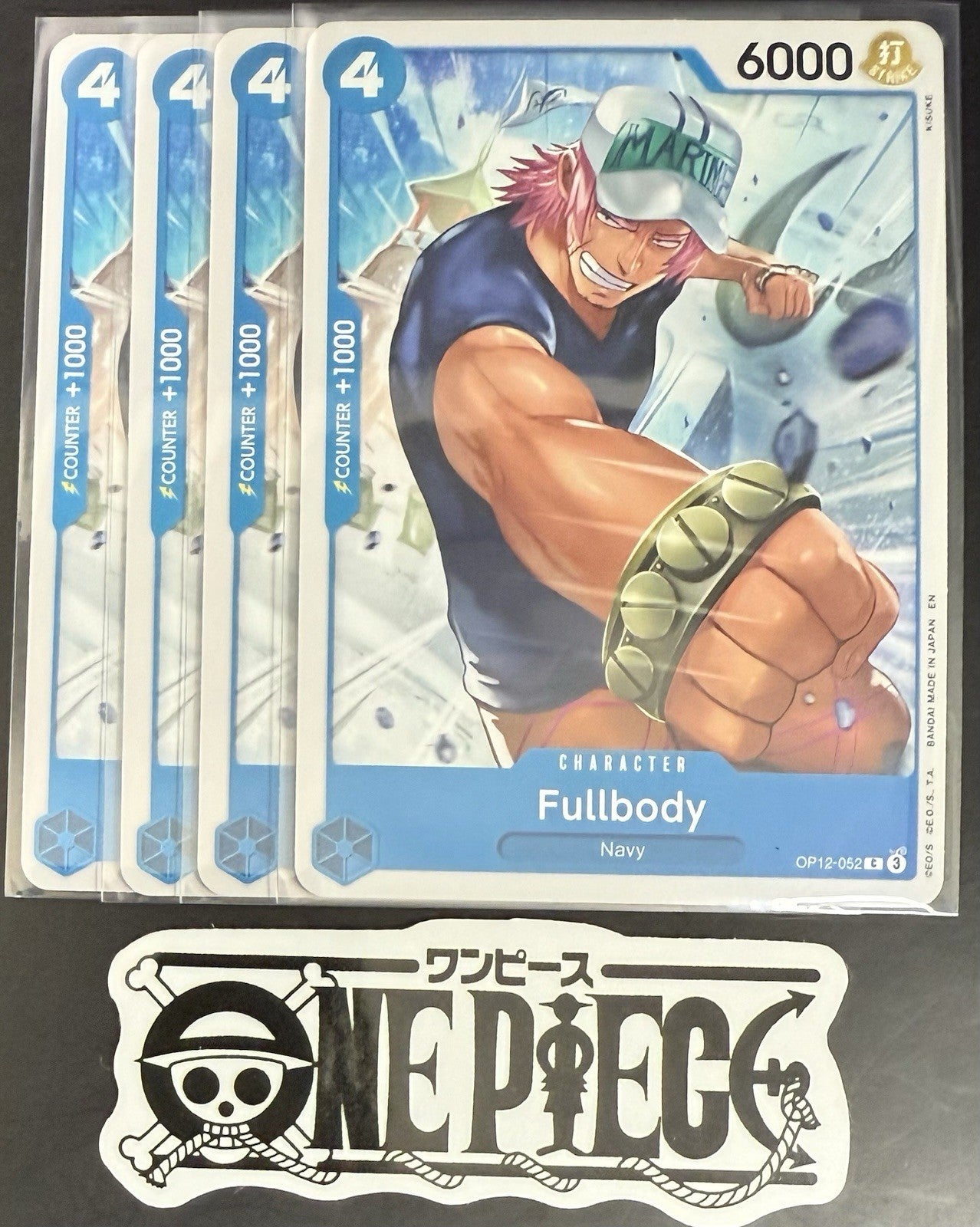 4 x One Piece OP12-052 C Fullbody - ENG - Regular - Playset - NM/M