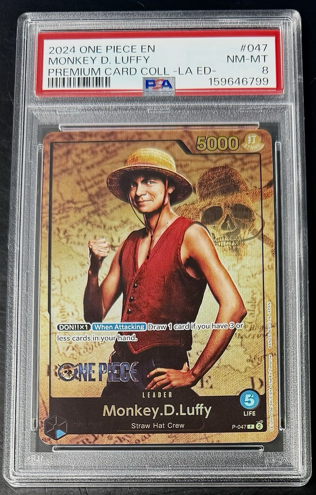 PSA 8 One Piece P-047 P - Monkey.D.Luffy - EN - Live Action Promo