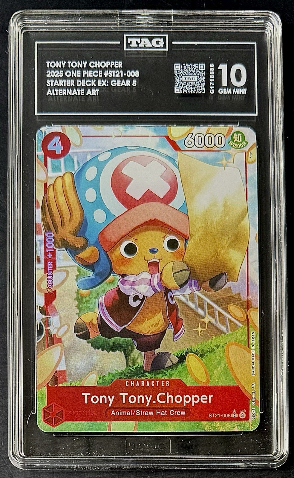 TAG 10 One Piece ST21-008 C* Tony Tony.Chopper - Alt Art - EN - Foil - EX Gear 5