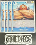 4 x One Piece OP12-050 UC Jaguar.D.Saul - ENG - Regular - Playset - NM/M