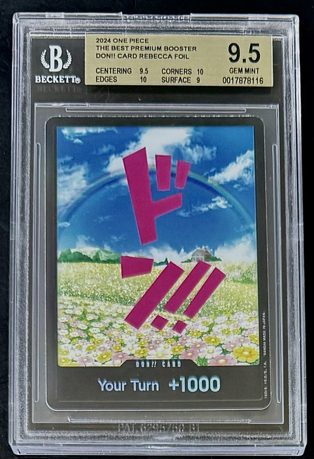 BGS 9.5 One Piece Don!! Card Rebecca - English - Foil - PRB01 - Graded