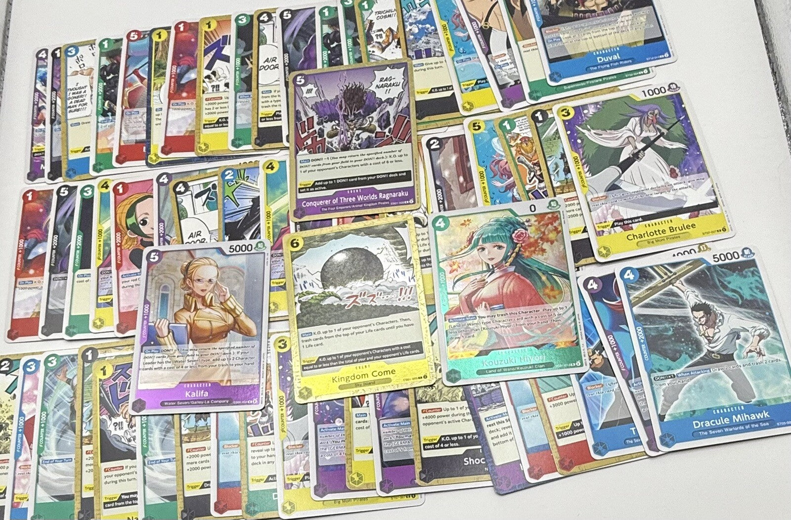One Piece Card Game - 75 Bulk  Cards - No Doubles - C, UC, ENG - TCG - NM/M