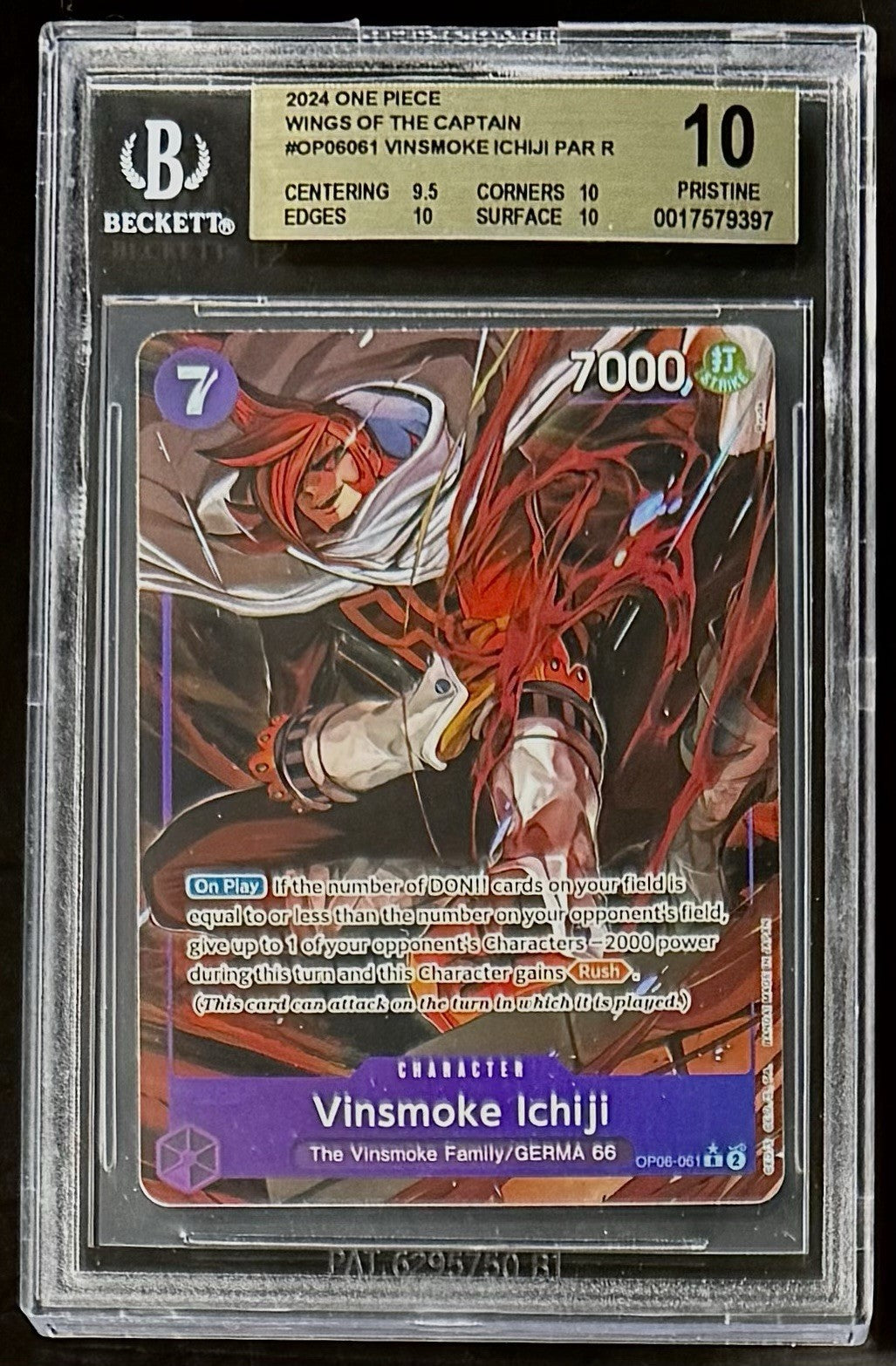 BGS 10 One Piece OP06-061 R* Vinsmoke Ichiji - English - Wings of the Captain