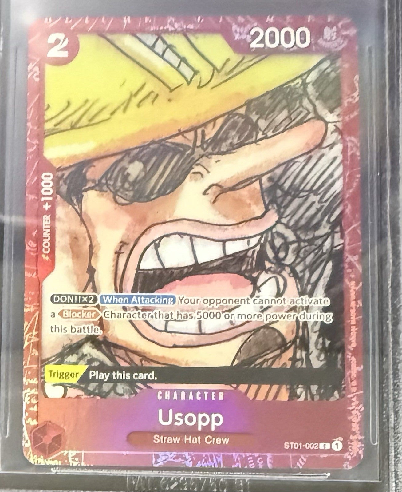 BGS 9.5 One Piece ST01-002 C Usopp - English - Card Collection Red - Graded