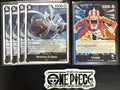 4x One Piece EB02-049 R Monkey.D.Garp + Leader - ENG - Foil - Play Set -TCG-NM/M