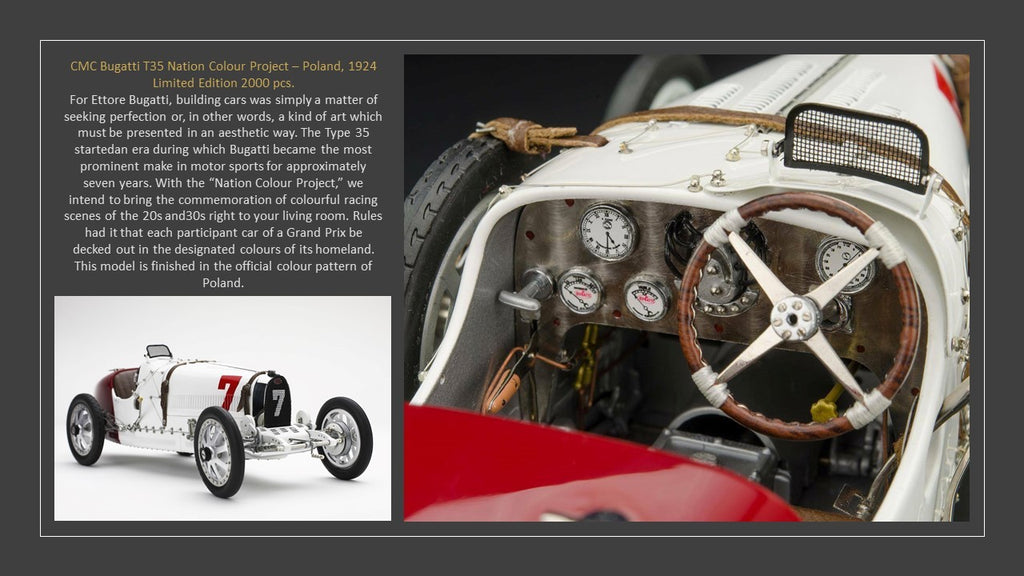 CMC M-100-003 Bugatti T35, 1924 Nation Colour Project - Poland, 1:18