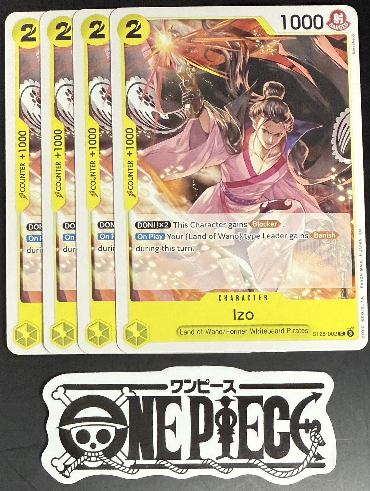 4x One Piece ST28-002 C Izo - English - Regular - Playset - TCG - NM/M