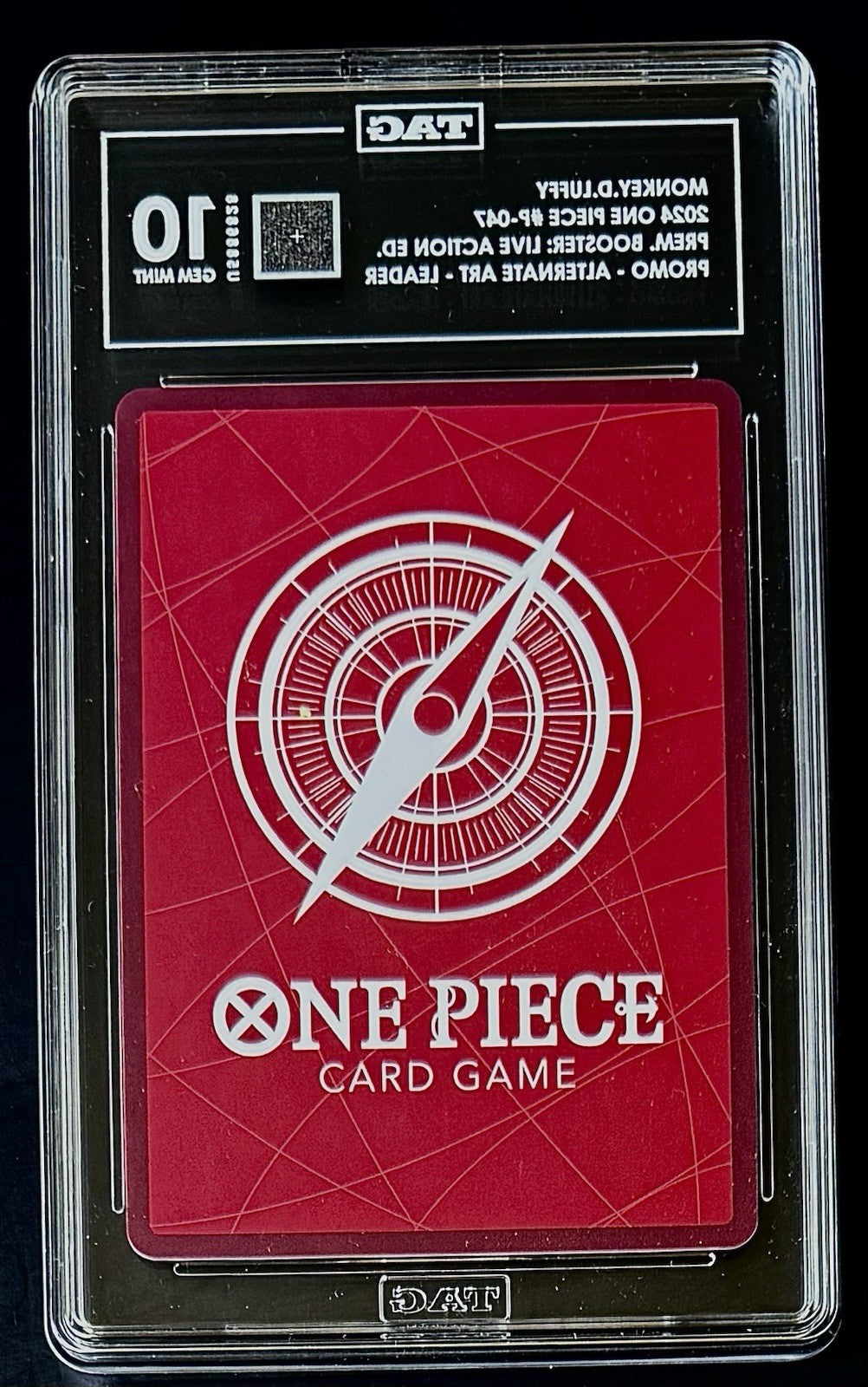 TAG 10 One Piece  P-047 P - Monkey.D.Luffy - Alt Art - EN - Foil - Live Action