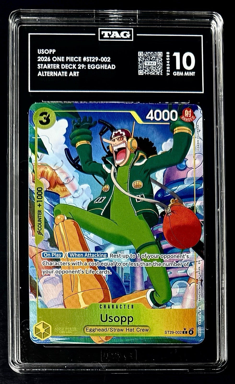 TAG 10 One Piece ST29-002 C* - Usopp - Alt Art - EN - Foil - Egghead
