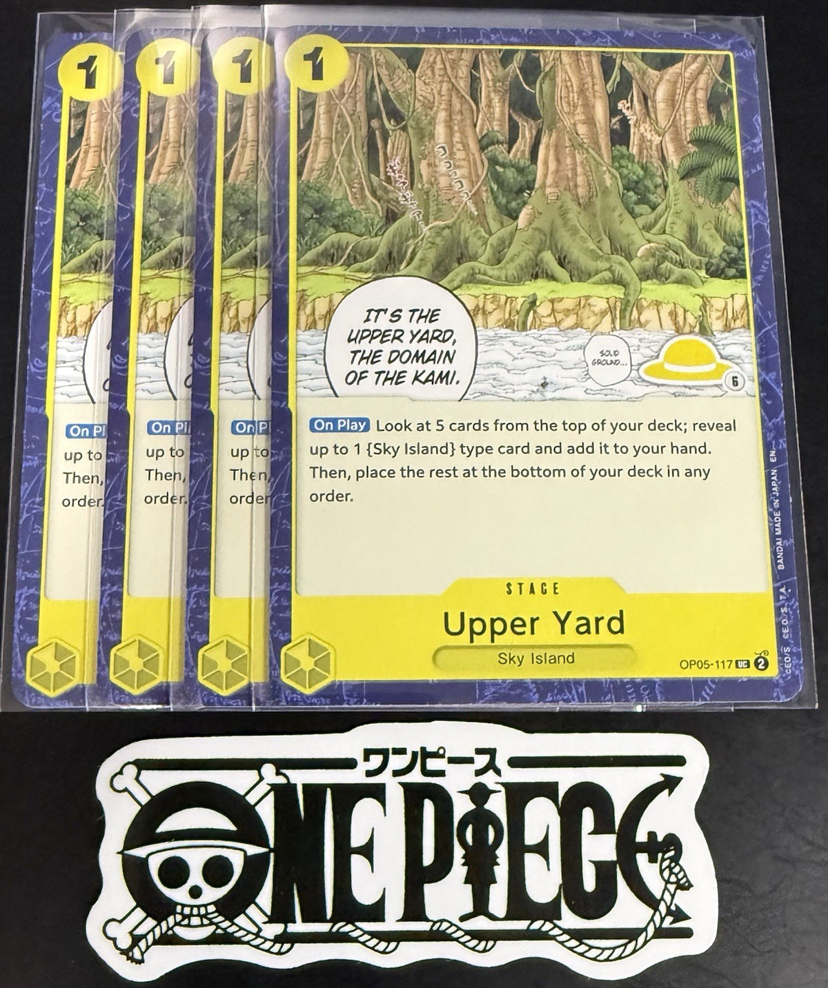 4x One Piece OP05-117 UC - Upper Yard - EN - Regular - Play Set - SD01 - NM/M