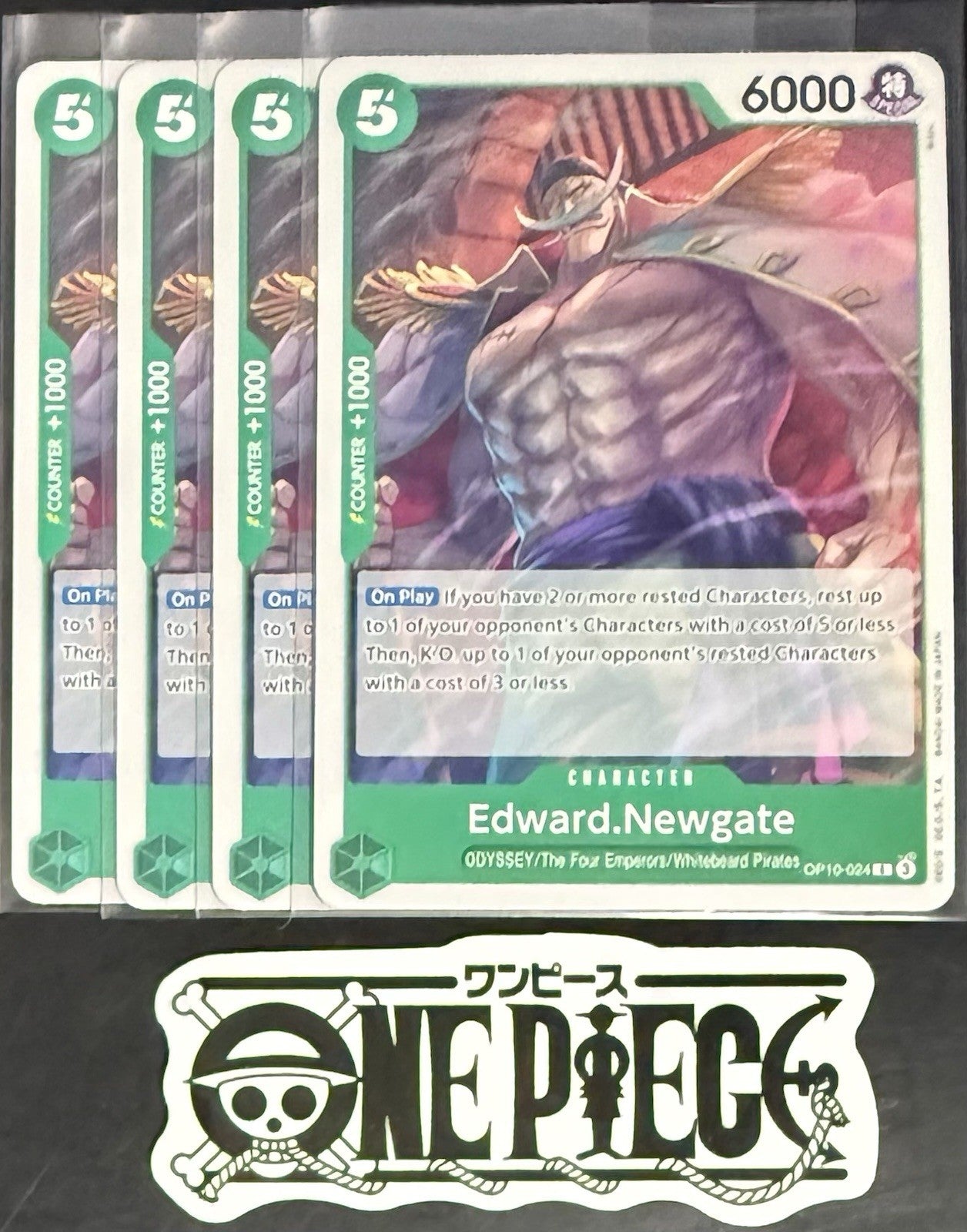 4x One Piece OP10-024 C Edward.Newgate - ENG - Regular - Playset - TCG - NM/M