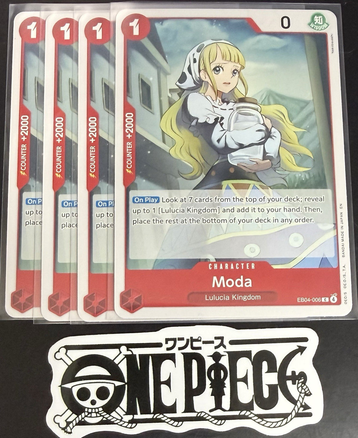 4x One Piece EB04-006 C - Moda - EN - Regular - Play Set - TCG - NM/M