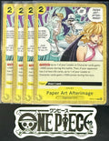 4x One Piece OP13-115 C Paper Art Afterimage - ENG - Regular - Playset -TCG-NM/M