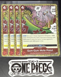 4x One Piece ST21-017 C Gum-Gum Mole Pistol - English - Foil - Playset-TCG-NM/M