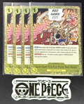 4x One Piece OP11-114 R Gum-Gum Fire....- English - Foil - Playset - TCG - NM/M