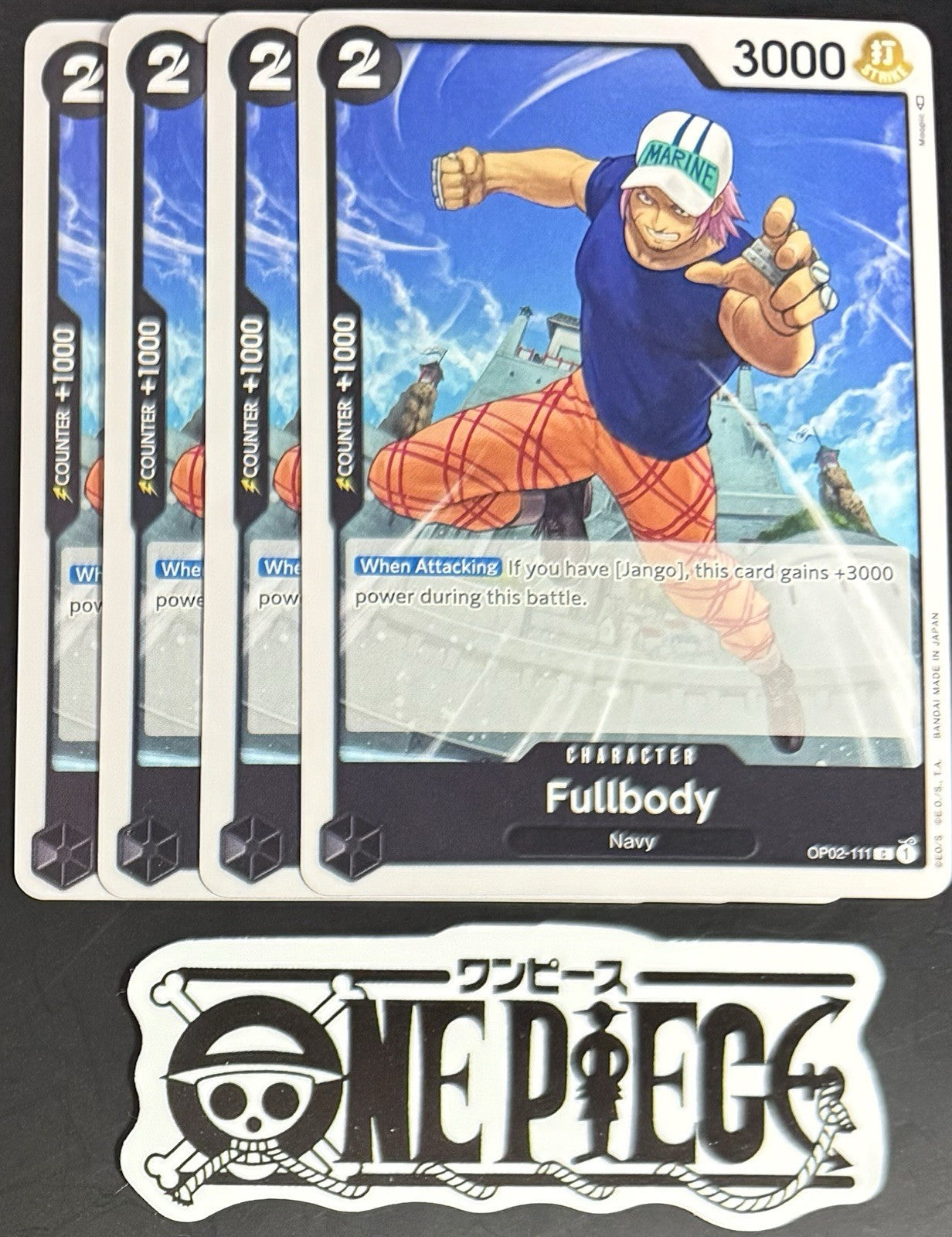 4x One Piece OP02-111 C Fullbody - English - Playset - Regular - TCG - NM/M