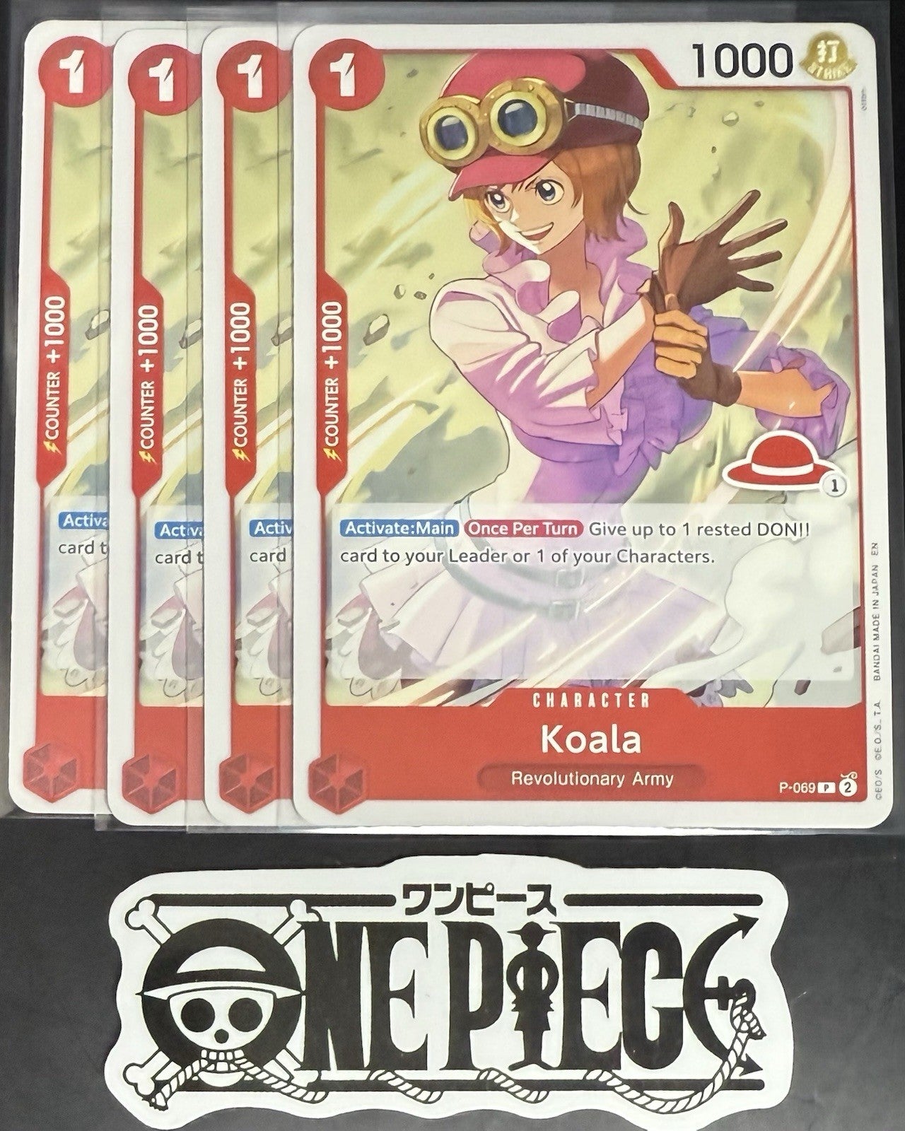 4x One Piece P-069 P Koala - English - Regular - Play Set - LD01 - NM/M