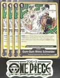 4x One Piece OP10-097 C Gum-Gum Rhino... - ENG - Regular - Playset - TCG - NM/M