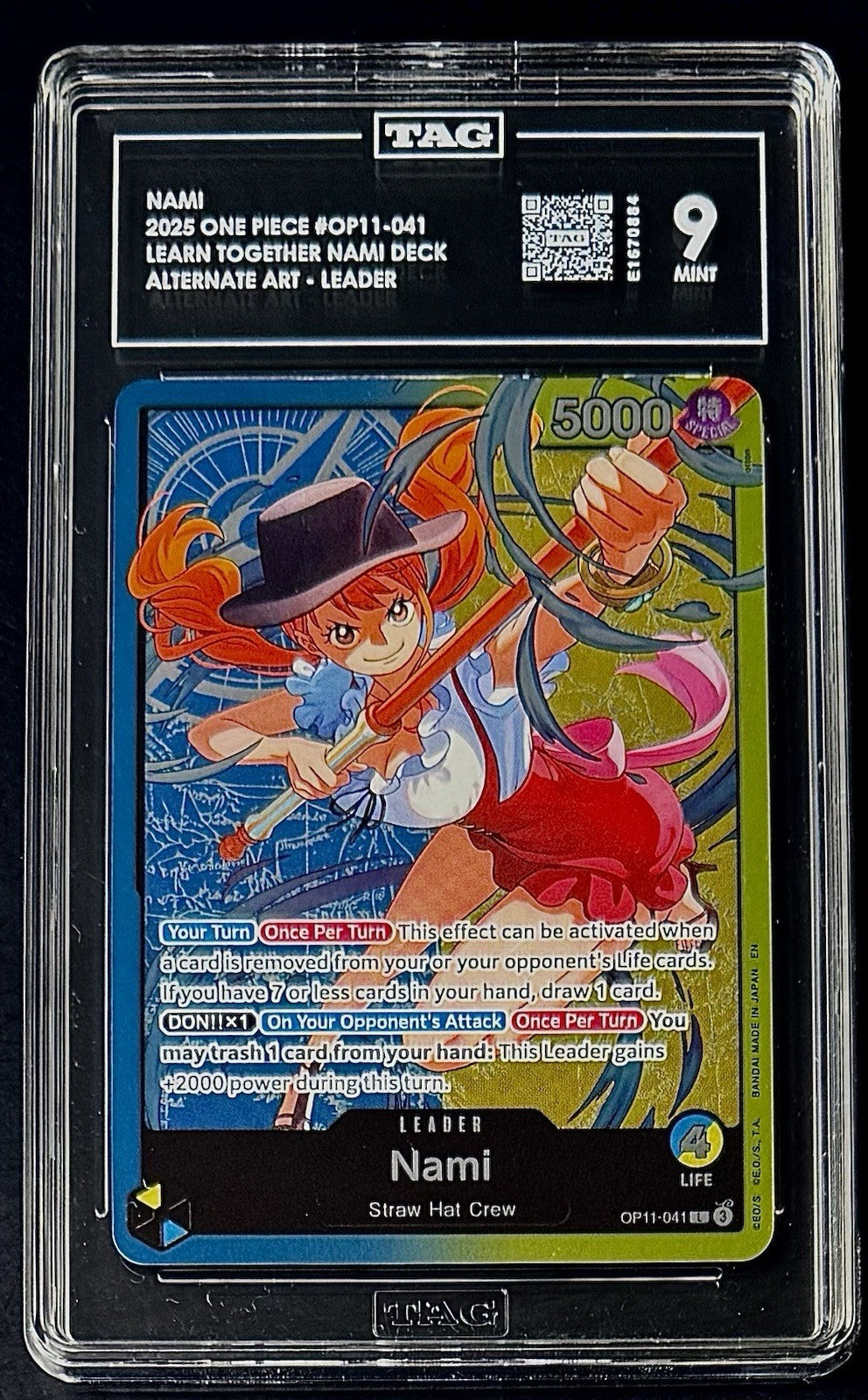 TAG 9 One Piece OP11-041 L - Nami - Alt Art - EN - Foil - Learn Together
