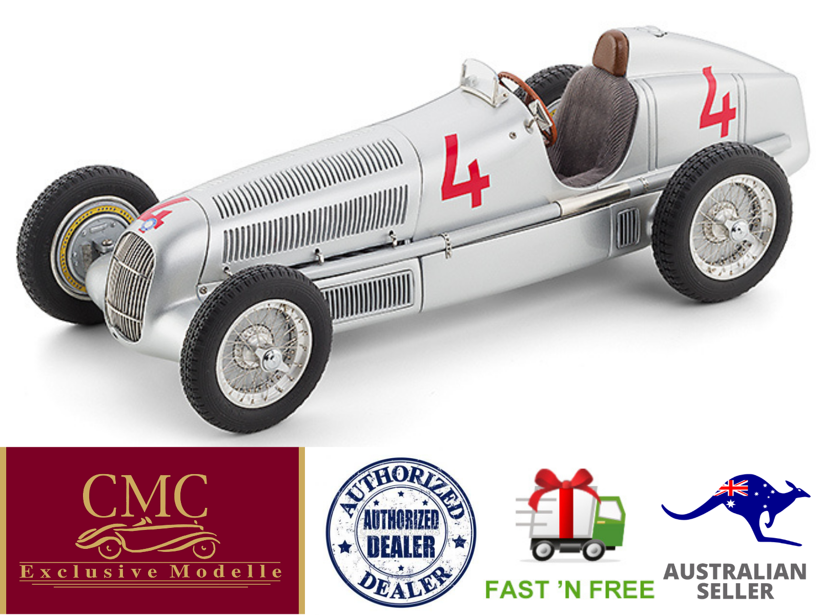 CMC M-104 Mercedes-Benz W25 #4, 1934, 1:18