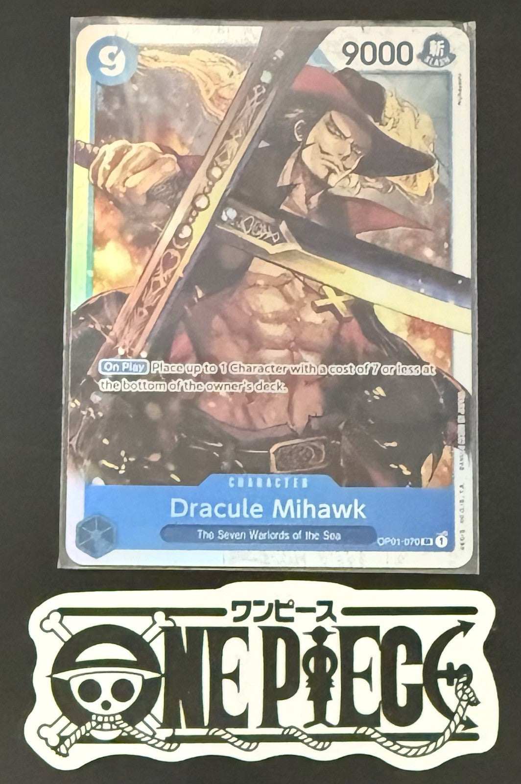 One Piece OP01-070 SR - Dracule Mihawk - EN - Foil - Romance Dawn - NM/M