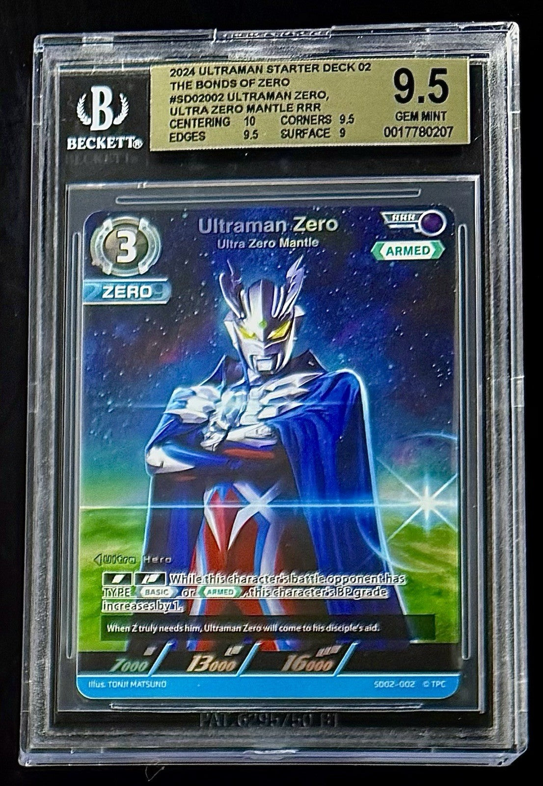 BGS 9.5 2024 Ultraman SD02-002 Ultraman Zero - Starter Deck 02 - Foil - Graded