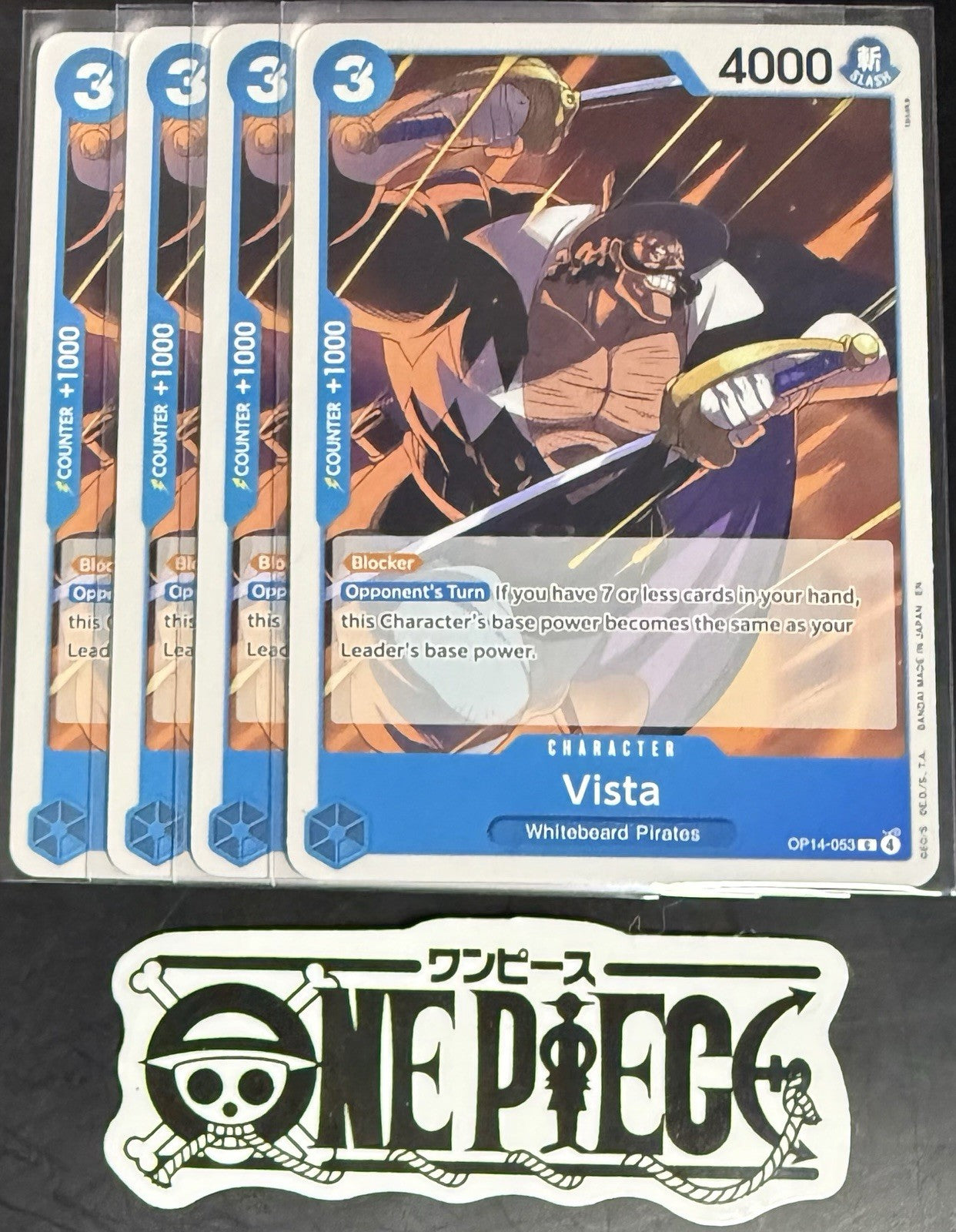 4x One Piece OP14-053 C Vista - ENG - Regular - Playset - NM/M