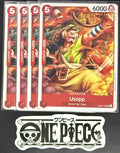 4 x One Piece OP11-003 UC Usopp - ENG - Regular - Playset - TCG - NM/M