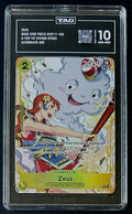 TAG 10 One Piece OP11-106 R* Zeus - Alt Art - EN - Foil - Graded