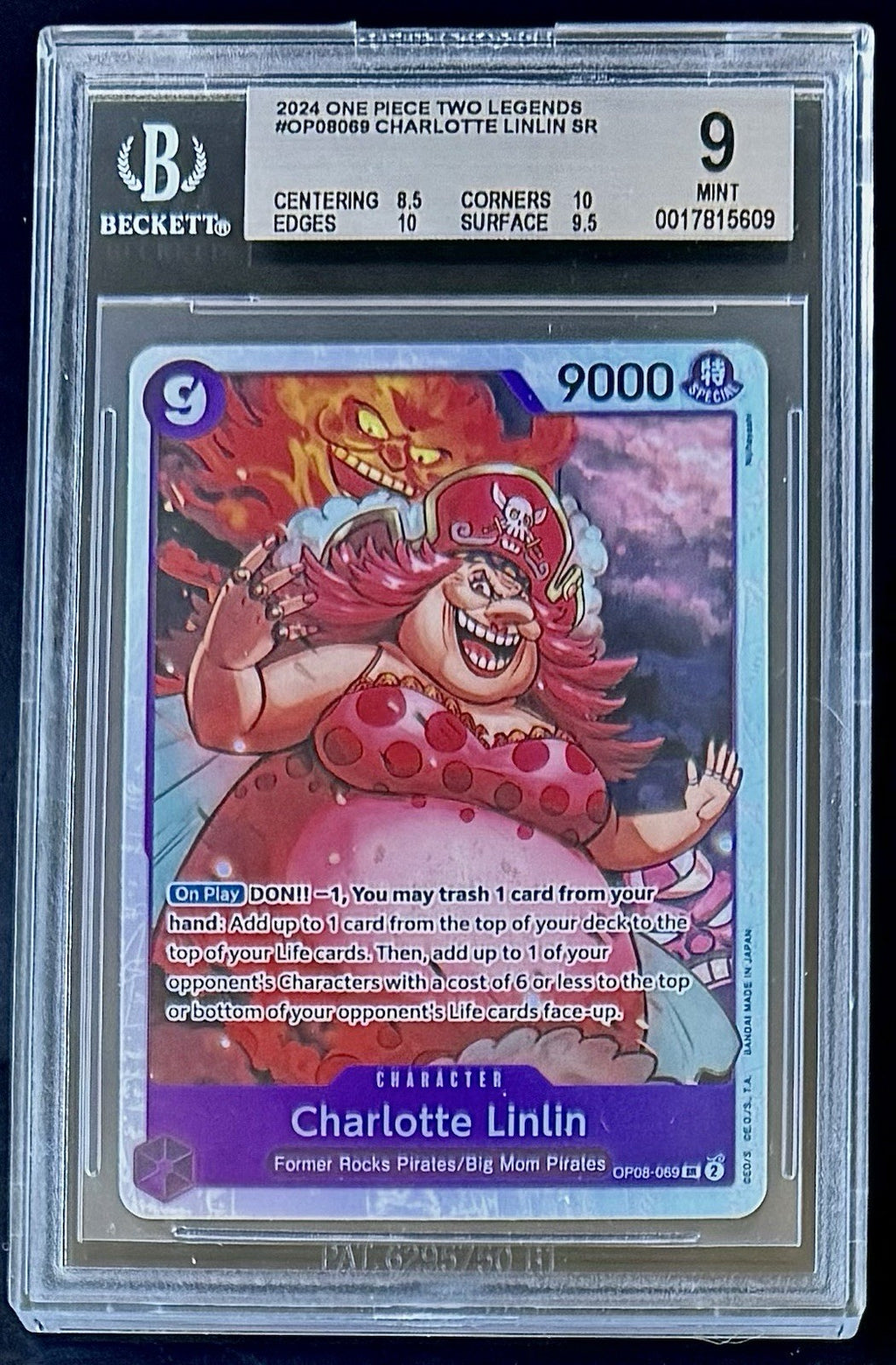 BGS 9 One Piece OP08-069 SR - Charlotte Linlin - English - Two Legends - Foil