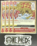 4x One Piece OP04-016 R - Bad Manners Kick Course - EN - Rare - Play Set - NM/M