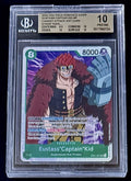 BGS 10 One Piece OP01-051 SR Eustass"Captain"Kid - English -Romance Dawn- Graded